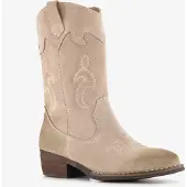 Groot suède meisjes cowboylaarsjes beige maat 33
