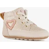 Groot leren babyschoenen beige goud maat 20