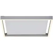 Q-SMART-HOME Slimme plafondlamp Q-Kaan, dimbaar, alu / grijs / zink, Woon-/ Eetkamer, Aluminium, Modern, Slimme plafondlamp