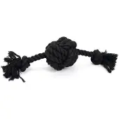 Beeztees Hondenspeelgoed Flostouw Bal Bari Zwart 34 X 10 X 9 Cm 255 G