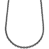 Lucleon Essentials | 6 mm Gunmetal Zwarte Ketting met Kabelschakels