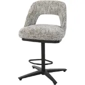 Tower Living - Caldes draaibare barstoel - wit/grijs