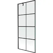 Mexen Next 1-delige douchewand 80 x 150 , zwart raster, zwart - 895-080-000-00-77-70