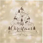 Clayre & Eef Servetten Papier Set van 20 33x33 cm Beige Papier Kerst
