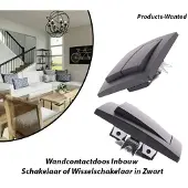 Benson 2-Stuks Stopcontact met Randaarde Inclusief Afdekraam 2-Voudig