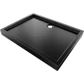 Mexen Flow+ rechthoekige douchebak 90 x 80 , zwart mat - 46R708090H