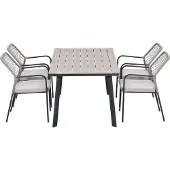 Garden Impressions Ross tuinset sand 5-delig - Penedo tuintafel 160x90 cm