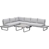 Garden Impressions Diego loungeset 5-delig - taupe - valley sand