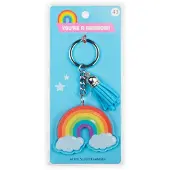 Paper Dreams Sleutelhanger met kwastje | Acryl sleutelhanger - Regenboog