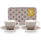 Pip studio Espressokop Home Espresso Cups And Saucers Blooming Tales Khaki (Set van 2)
