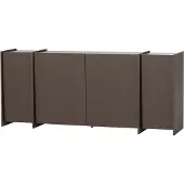 Woood Brock Dressoir 200 CM - Essen Fineer - Middenbruin - 85x200x44