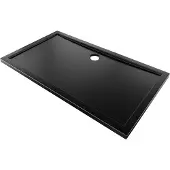 Mexen Flow rechthoekige dunne douchebak 150 x 75 , zwarte mat - 46R707515
