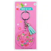 Paper Dreams Sleutelhanger met kwastje | Acryl sleutelhanger – Vriendin