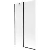 Mexen Flip badpaneel 2-vleugelig 100 x 150 , mat, zwart - 894-100-101-70-30
