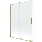 Mexen Velar tweedelige schuifbare badwand 130 x 150 , transparant, goud - 896-130-000-01-50