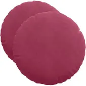 vidaXL Zitkussens 2 st Fluweel Wijnrood Ø50 x 19 cm