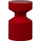 Woood Ferry Bijzettafel - Metaal - Rood - 47x30x30