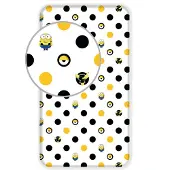 Tinisu Minions 2 hoeslaken dots - katoen - 90x200 cm