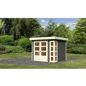 Karibu Woodfeeling tuinhuis Kerko 3, kleur: terragrijs; artikelnummer: 82927