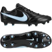 Nike Tiempo Ligera Pro Gras Voetbalschoenen (FG) Zwart Lichtblauw
