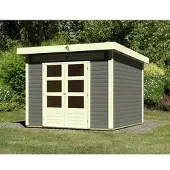 Karibu Woodfeeling tuinhuis Kandern, kleur: terragrau; artikelnummer: 82989