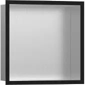 Hansgrohe Wandniche XTRASTORIS Individual ES, gebouwd, 300x300x100mm. Designframe, matzwart, 300 x 300 x 100 mm. Designframe, matzwart