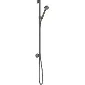 Hansgrohe One - Set van douchekop, douchestang en doucheslang, 2 jets, EcoSmart, geborsteld zwart chroom 48791340