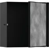Hansgrohe Inbouwkast XTRASTORIS, steenlook. Deur: 300x300x140mm. Kleur: matzwart. Afmetingen: 300 x 300 x 140 mm