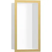 Hansgrohe Wandniche XTRASTORIS, individueel, matwit, 300x150x100mm, designframe, gepolijst, goudkleurige optiek, 300 x 150 x 100 mm