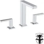 Hansgrohe Tecturis E 3-gats wastafelkraan 150 met afvoerplug, chroom