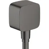 Hansgrohe FixFit muuraansluitbocht met terugslagklep Brushed Black Chrome 26457340