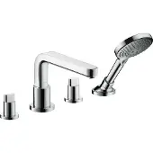 Hansgrohe inbouwkraan voor bad, 4-gats uitvoering voor montage op de badrand, met Secuflexbox, modelnummer 144180