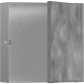 Hansgrohe Wandniche XTRASTORIS, steenlook. Deur: 300x300x100mm. Afwerking: ES (mogelijk een specifieke afwerking), 300 x 300 x 100 mm, roestvrijstalen look
