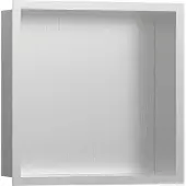 Hansgrohe Wandniche XTRASTORIS Individual, model ES, afmetingen 300x300x100mm. Designframe ES, afmetingen 300 x 300 x 100 mm, roestvrij staal, geborsteld