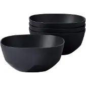 Mepal Serveerschaal Silueta 750 ml set 4 stuks - Nordic black - Campingservies - buitenservies
