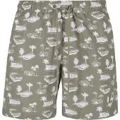 Urban Classics Zwemshorts olijfgroen / wit