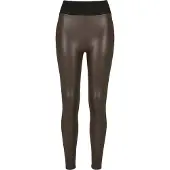 Urban Classics Leggings donkerbruin / zwart
