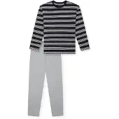 Schiesser Nachtkledij 'Nightwear' grijs / zwart / wit