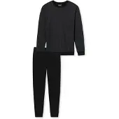 Schiesser Pyjama lang ' Nightwear Serie ' zwart