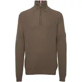 FQ1924 Trui 'Kyle' blauw / bruin gemêleerd / rood / zwart / wit
