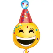 Amscan Folieballon Bday Smiley 35 X 63 Cm Folie Geel