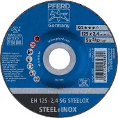PFERD Sg Steelox 61341222 Doorslijpschijf Gebogen 125 Mm 22.23 Mm 25 Stuks