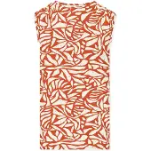Schiesser Nachthemd ' Selected Premium ' oranje / roestrood / wit