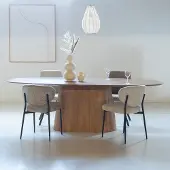 Giga Meubel Eettafel Stijn Bruin Deens Ovaal 200cm