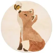 Little Dutch Vloerkleed vos - Beige - Forest Friends