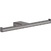 Hansgrohe Dubbele Toiletrolhouder AddStoris Geborsteld Zwart Chroom