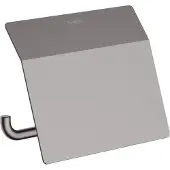 Hansgrohe AddStoris closetrolhouder met klep Brushed Black Chrome