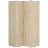 Dmora Aser - Kledingkast 2 Deuren, 91x184h cm Bruin Eiken, Kapstok