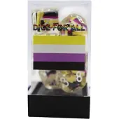Foam Brain Games dobbelstenen Nonbinary Flag RPG set multicolor.