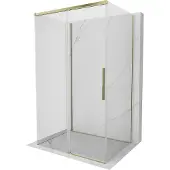 Mexen Rox-3S douchecabine 3-zijdig schuifbaar 90 x 120 , transparant, goud - 8C2-090-120-50-00-3S